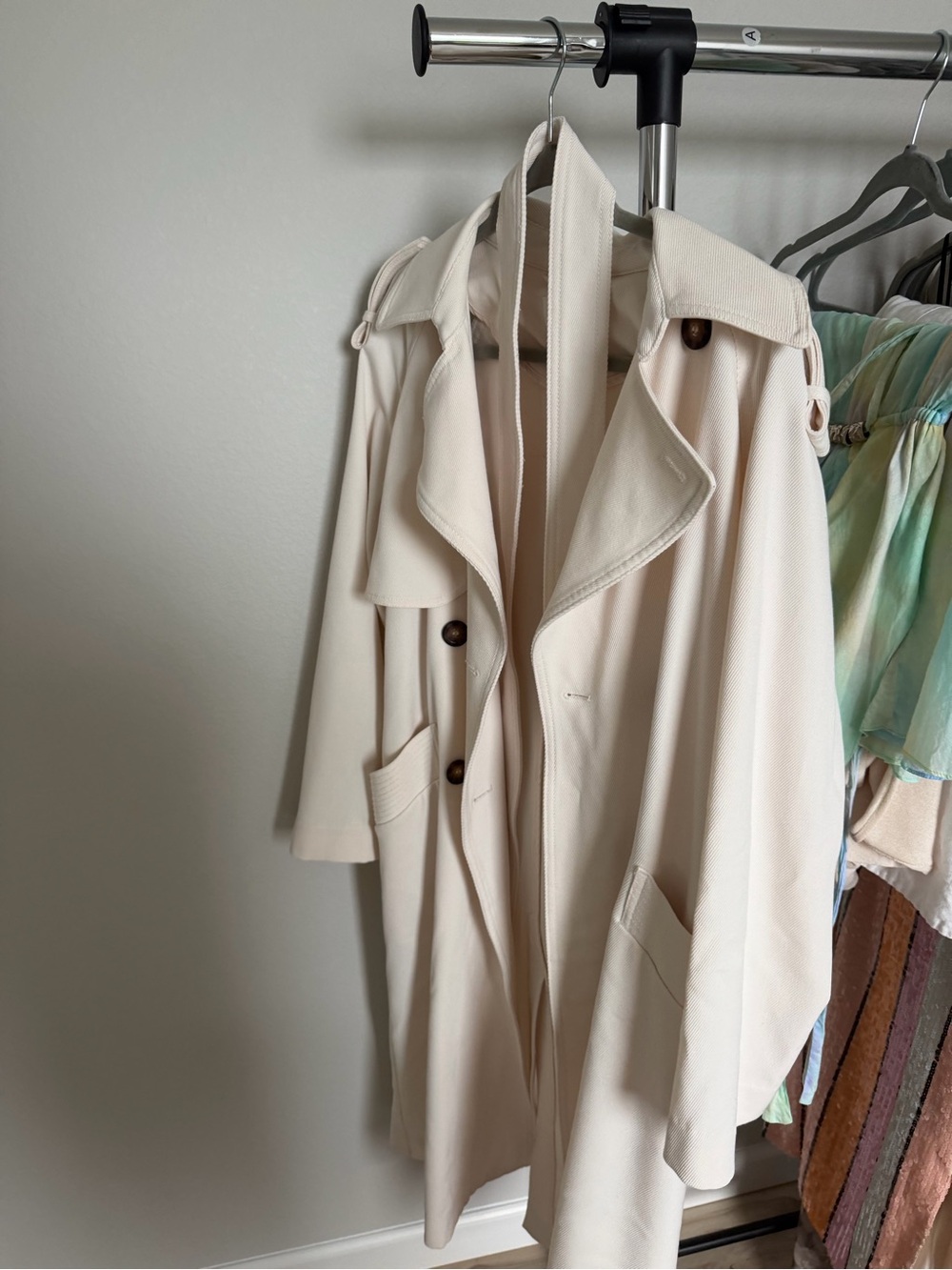 H&M Cream Trench Coat with Belt